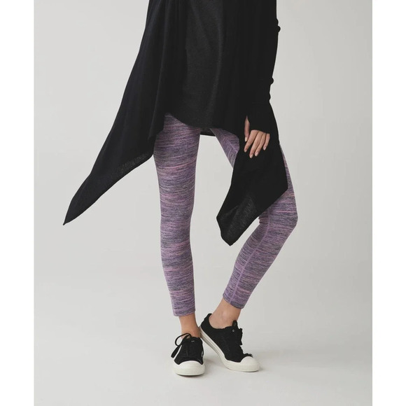 Lululemon High Times Pant Space Dye Camo Tender Violet Black Grape Size 2 - Picture 2 of 7